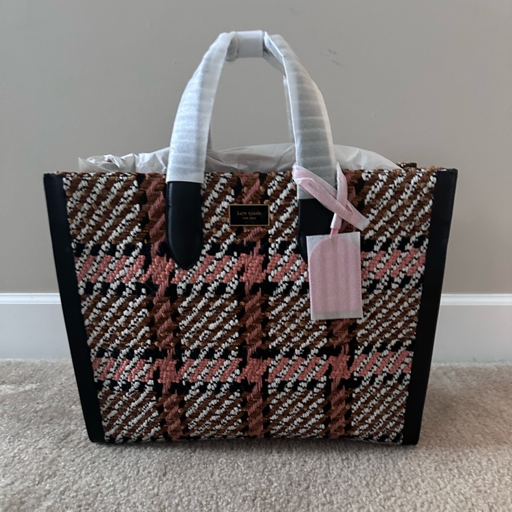 Kate Spade Manhattan Dancer Tote Chunky Plaid
